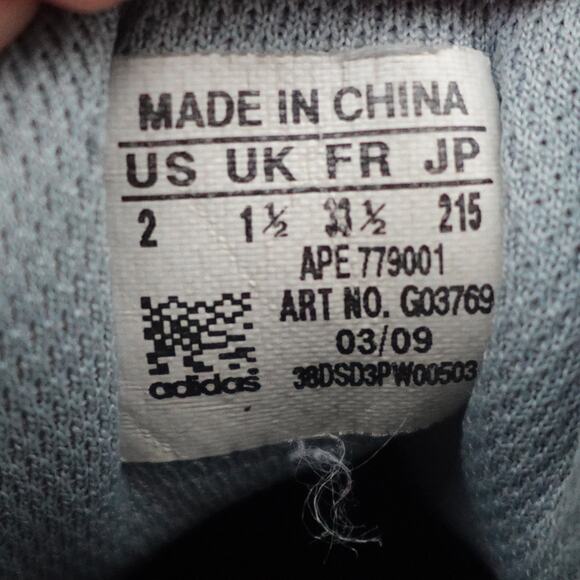 Adidas Wrestling‎ Shoes Kids US 2 Gray Black White Gold High Top Hook and Loop - Picture 10 of 11